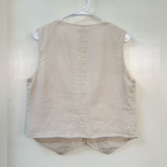 Quince 100% European Linen Vest - Picture 3 of 4